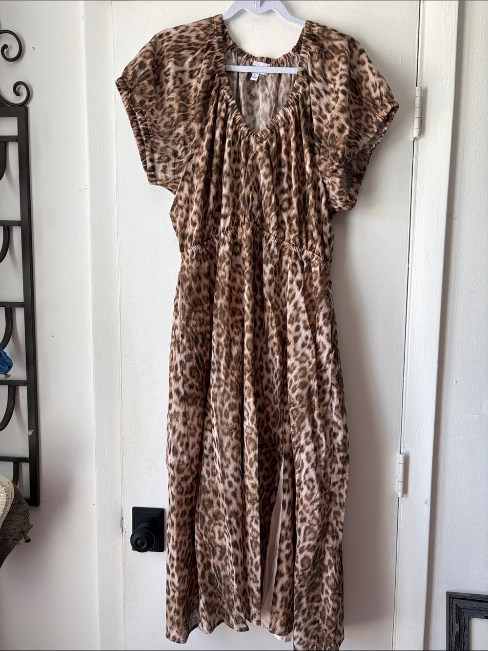 Steve Madden Leopard Print Maxi Dress in Brown